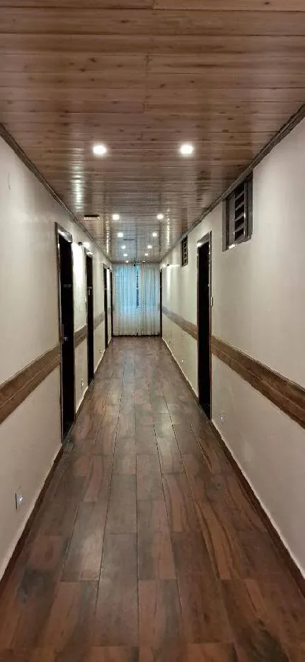 Canopy Boutique - Well-Lit Carpeted Guest Corridor with Alpine Accents