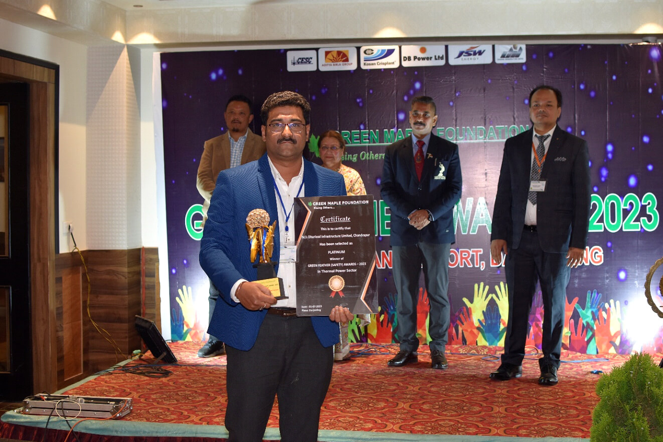 Dhariwal Infrastructure wins “GREEN FEATHER (SAFETY) AWARDS- 2023” in Thermal Power Sector